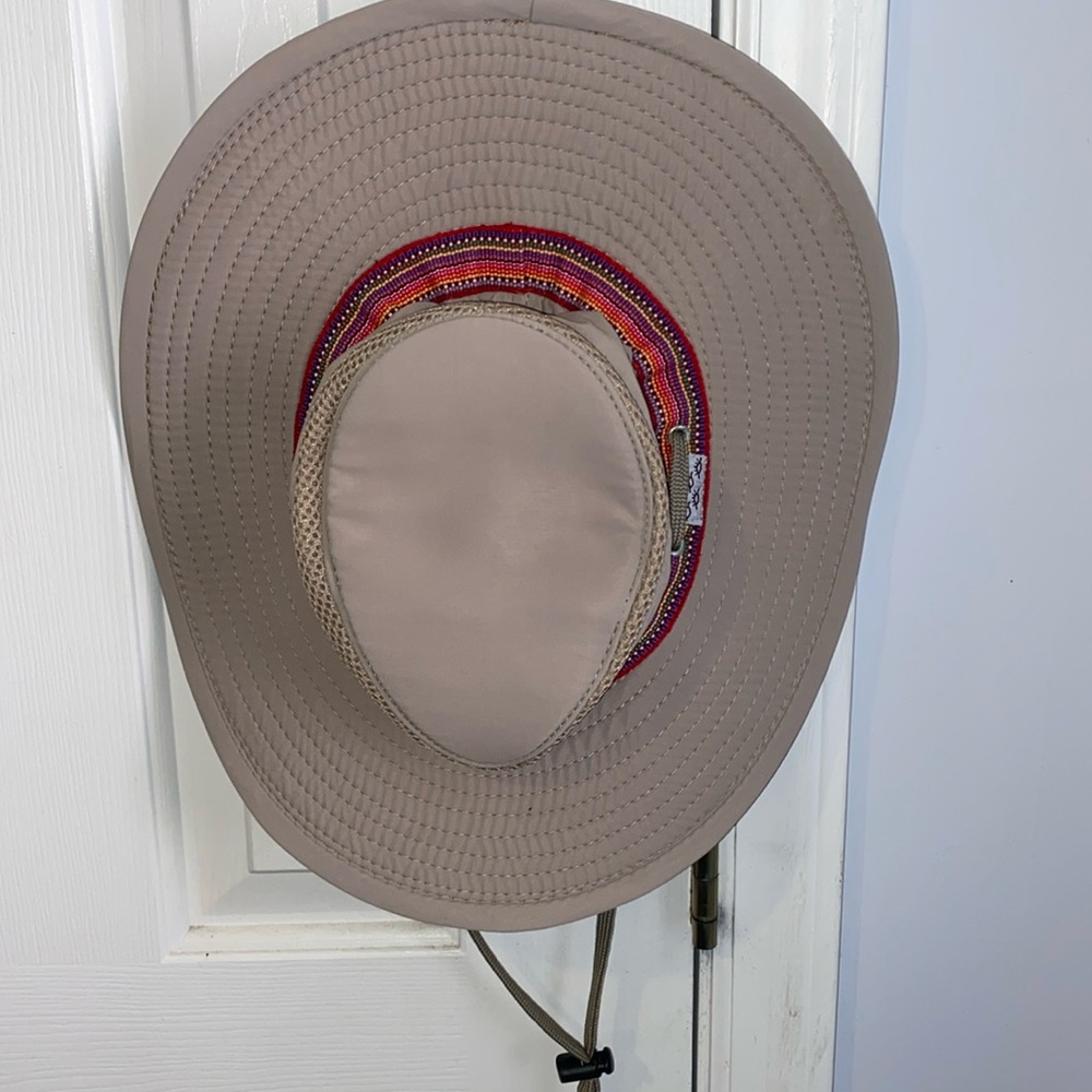 Conner Handmade Hats, Aztec Boater Hat, recycled plastic, tan